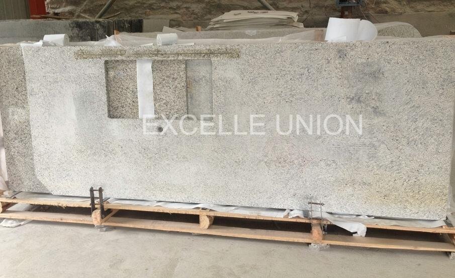 Large size granite kitchen countertop fabricated in factory